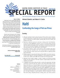 (2008-09) Haiti: Confronting the Gangs of Port-au-Prince (Special Report 208)