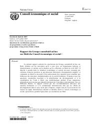 (2007-06) Report of the Ad Hoc Advisory Group on Haiti of the Economic and Social Council (E/2007/78)