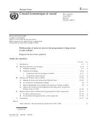 (2000-06) Development and Implementation of the Long-Term Programme of Support for Haiti: Report of the Secretary-General (E/2000/63)