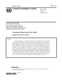 (2004-06) Long-Term Programme of Support for Haiti: Report of the Secretary-General (E/2004/80)