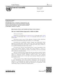 (2017-07) The New United Nations Approach to Cholera in Haiti (A/71/L.78)