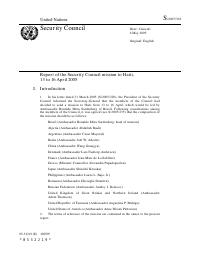 (2005-05) Report of the Security Council mission to Haiti, 13-16 April 2005 (S/2005/302)
