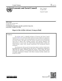 (2025-04) Report of the Ad Hoc Advisory Group on Haiti (E/2025/59)