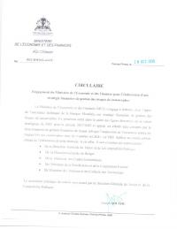 (2019-10) Circular on MEF's Commitment to Develop a Disaster Risk Financial Management Strategy