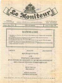 (1996-07) Law Creating the Territorial Collectivities Management and Development Fund (FGDCT)