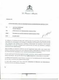 (2017-07) Circular Requesting a Full Inventory of State Vehicles and Equipment