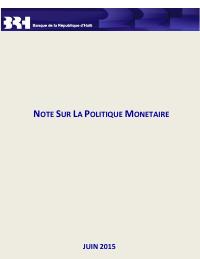 BRH Monetary Policy Note (2015-Q3)