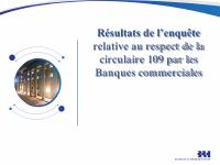Survey Results on Compliance with Circular 109 by Commercial Banks