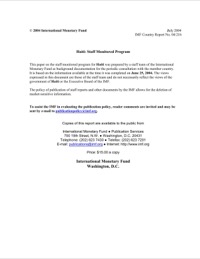 (2004-07) Haiti Staff-Monitored Program