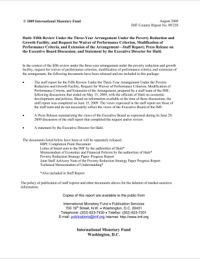 (2009-07) Haiti Fifth PRGF Review