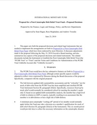 (2010-07) Proposal for a Post-Catastrophe Debt Relief Trust Fund