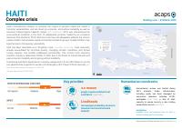 (2020-03) ACAPS Briefing Note: Haiti, Complex Crisis, 23 March 2020