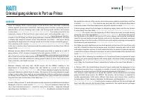 (2024) ACAPS Thematic Report - Haiti: Criminal Gang Violence in Port-au-Prince (6 June 2024)
