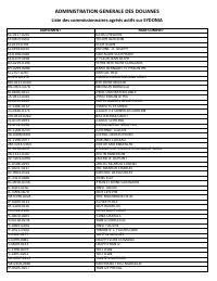 (2025-09) Lis komisyonè ladwàn ki agreye e ki aktif sou SYDONIA