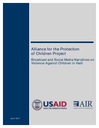 Broadcast and Social Media Narratives on Violence Against Children in Haiti