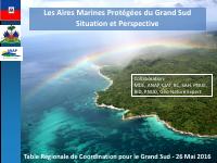 (2016-05) Marine Protected Areas of the Grand Sud: Situation and Prospects