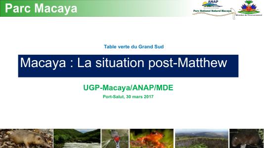 (2017-03) Macaya National Park: The Post-Matthew Situation