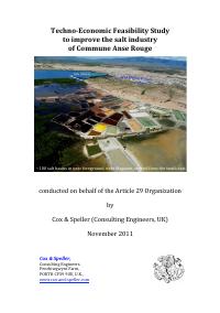Techno-Economic Feasibility Study to Improve the Salt Industry of Anse-Rouge
