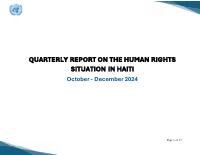 (2024-12) Quarterly Report on the Human Rights Situation in Haiti (October-December 2024)