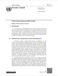 (2022) BINUH - Report of the Secretary-General on the United Nations Integrated Office in Haiti