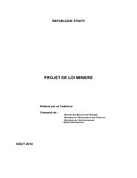 Projet de loi minière