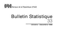 (1999-Q4) Statistical Bulletin No. 33