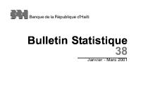 (2001-Q1) Statistical Bulletin No. 38