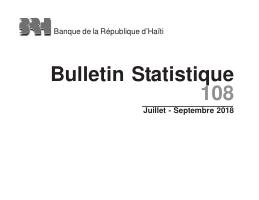 (2018-Q3) Statistical Bulletin No. 108