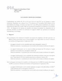 Circular 118-1 to financial institutions