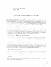 Circular 122 to financial institutions