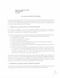 Circular 124 to financial institutions