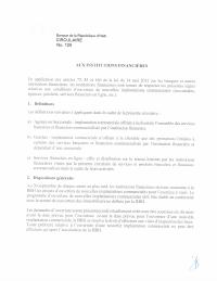 Circular 125 to financial institutions