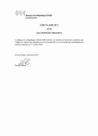 Notice to Circular 83-5 to financial institutions