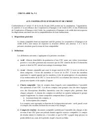 Circular 9-1 to savings and credit cooperatives
