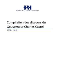 (2015) Compilation of Governor Charles Castel's speeches, 2007-2015