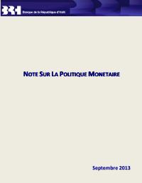 (FY2013) BRH Monetary Policy Note