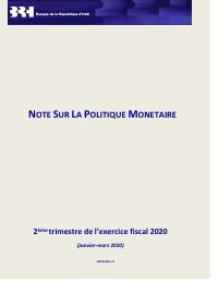 (FY2020) BRH Monetary Policy Note