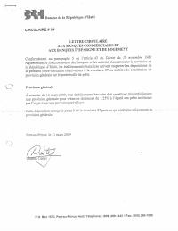 (2009-03) Circular 04 General provisioning for the loan portfolio