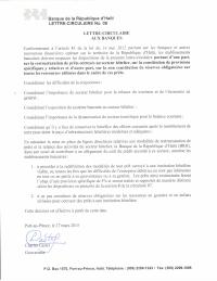 (2015-03) Circular 09 Restructuring loans granted to the hotel sector, sur la constitution de provisions pour créances douteuses y relatives