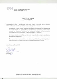 (2015-05) Circular 10 Reserve requirements on deposits of non-financial public entities