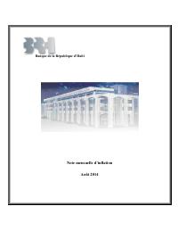 (2014-08) Monthly Inflation Note, August 2014
