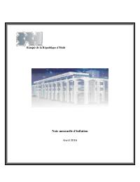 (2016-04) Monthly Inflation Note, April 2016