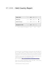 (2008) Rapport de pays BTI 2008 - Haïti