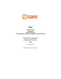 Gender Survey: CARE Haiti Health Sector, Life-Saving Interventions for Women and Girls in Léogâne and Carrefour