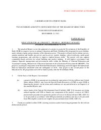 Education for All Project Phase II, Republic of Haiti: Paper for the 259th Meeting of the Board of Directors