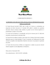 CEP Press Release No. 2: first round of legislative and presidential elections set for 30 August 2026