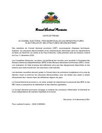 The CEP assesses electoral infrastructure and its deconcentrated structures