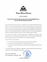 New working session of the CEP with the electoral security cell