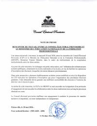 Working session between the CEP and the Ministry of National Education