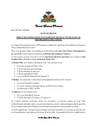 CEP/DC/029-2526: Kòmansman operasyon enskripsyon elektè nan depatman Lwès
